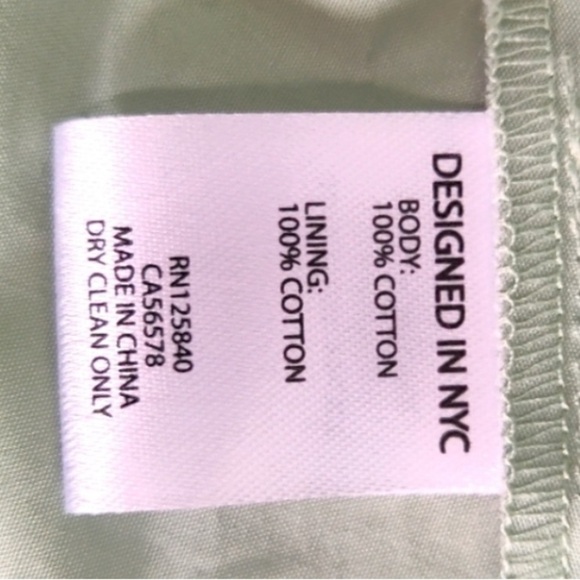 INTERMIX Isla sleeveless pale Green poplin Tiered Maxi drop waist Sundress small - Picture 11 of 12